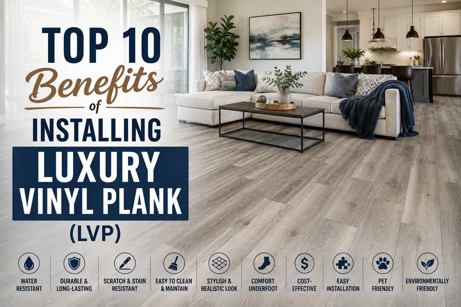 Top 10 Benefits of Installing Luxury Vinyl Plank (LVP)